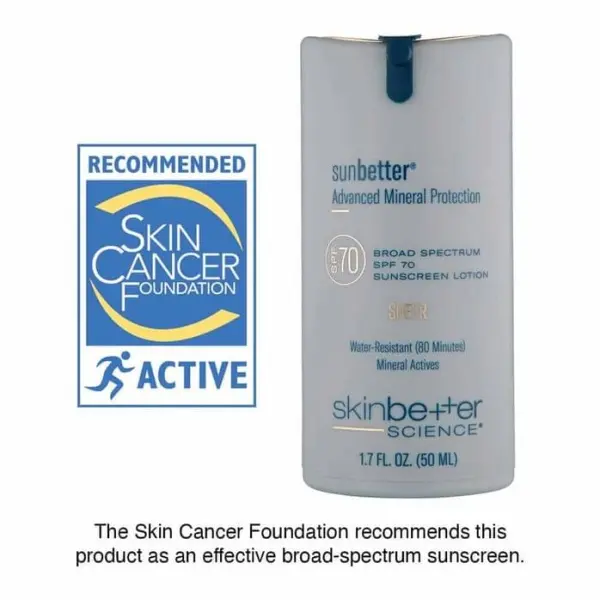 Skinbetter Sunbetter SHEER SPF 70 Sunscreen Lotion SCF seal