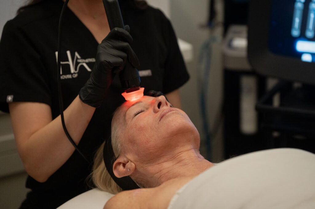 advanced clinical skin treatments at House of Aesthetics, including microneedling, Hydrafacial, and Glo2Facial.